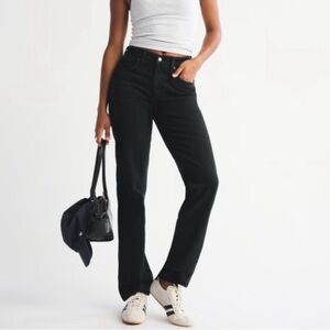 Abercrombie & Fitch Black Straight Leg Jeans